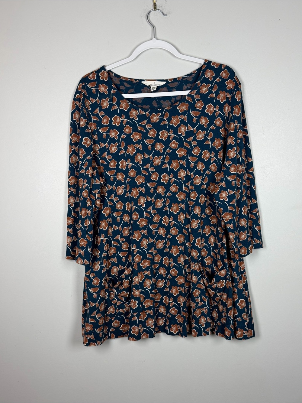 Seasalt Cornwall Drawing Book Swing Top Ripple Floral Blue Brown US Size 14